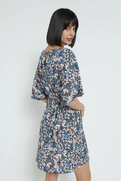 Robe courte en viscose