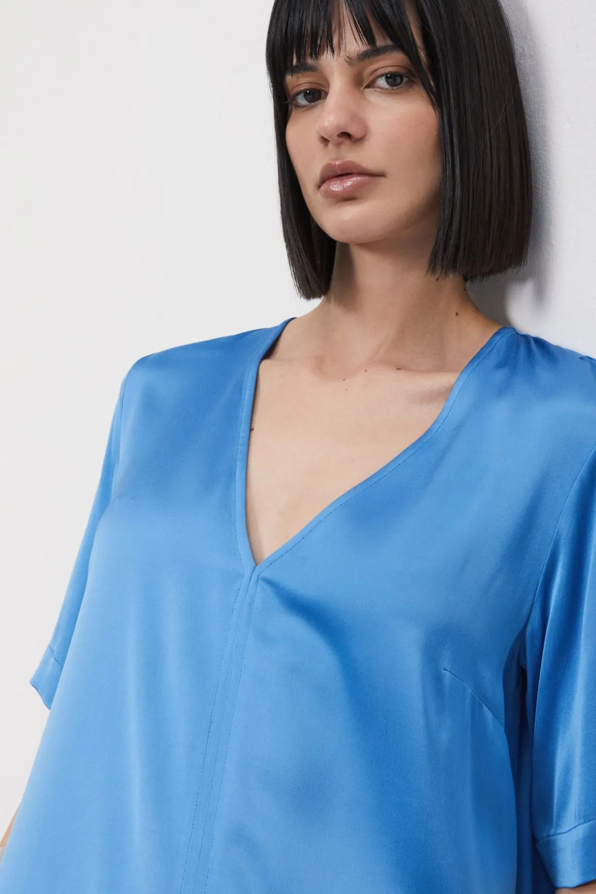 Robe courte en viscose