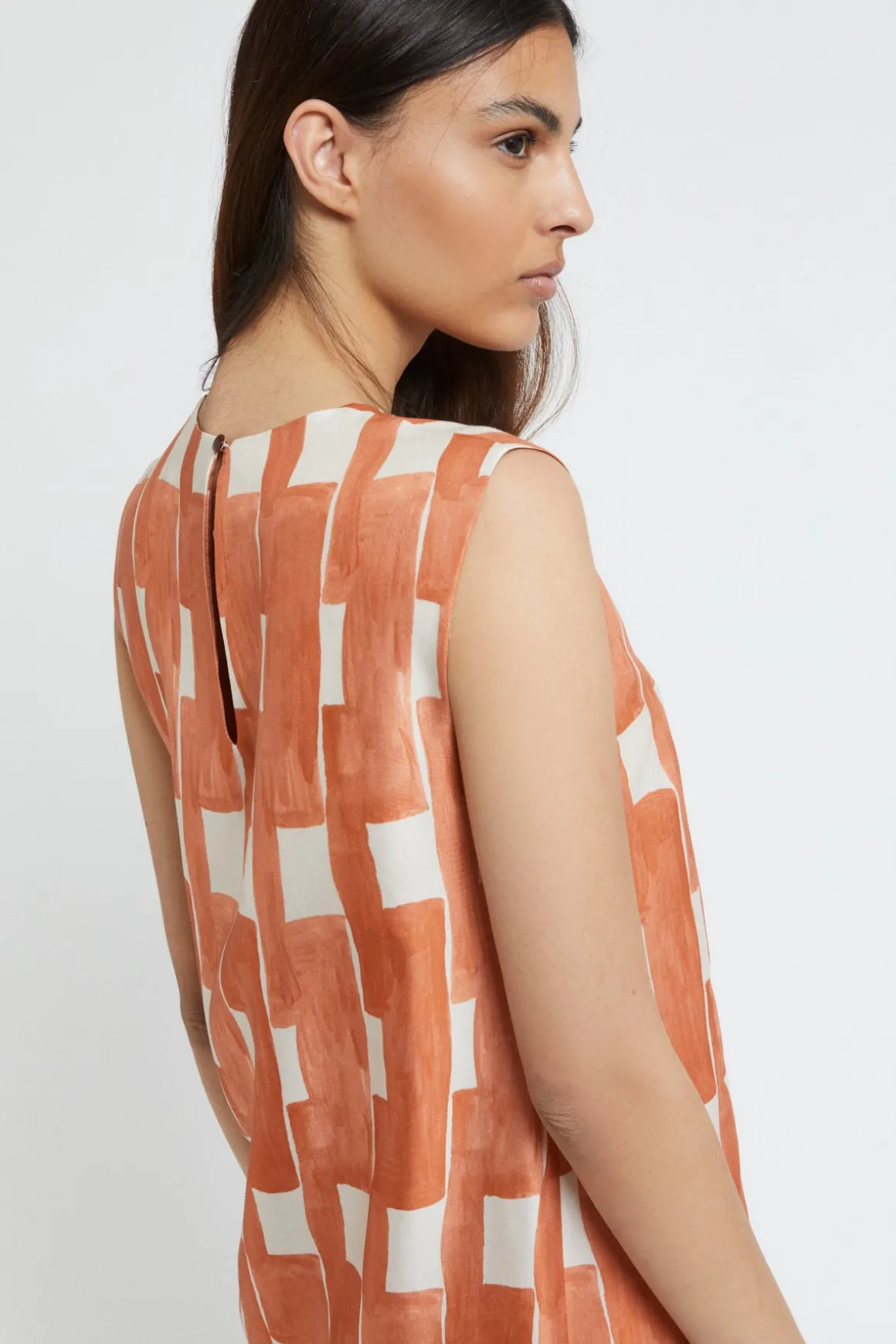 Robe courte en viscose