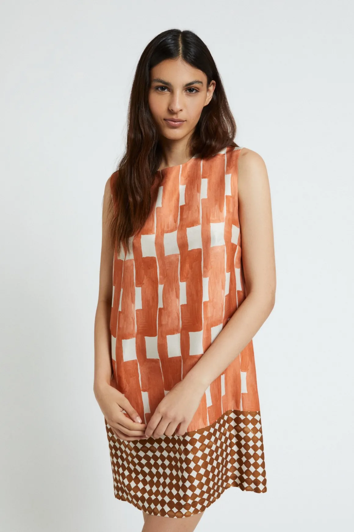 Robe courte en viscose