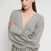 Robe courte en viscose avec petits boutons