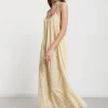 Robe longue en coton imprimé