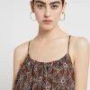Robe longue en coton imprimé