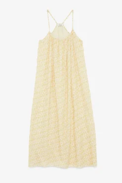 Robe longue en coton imprimé