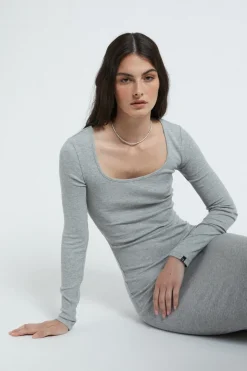 Robe longue en coton modal