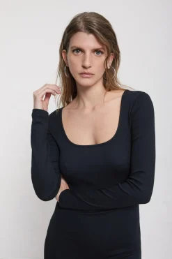 Robe longue en coton modal