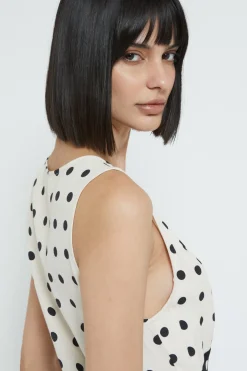 Robe longue en crêpe de viscose