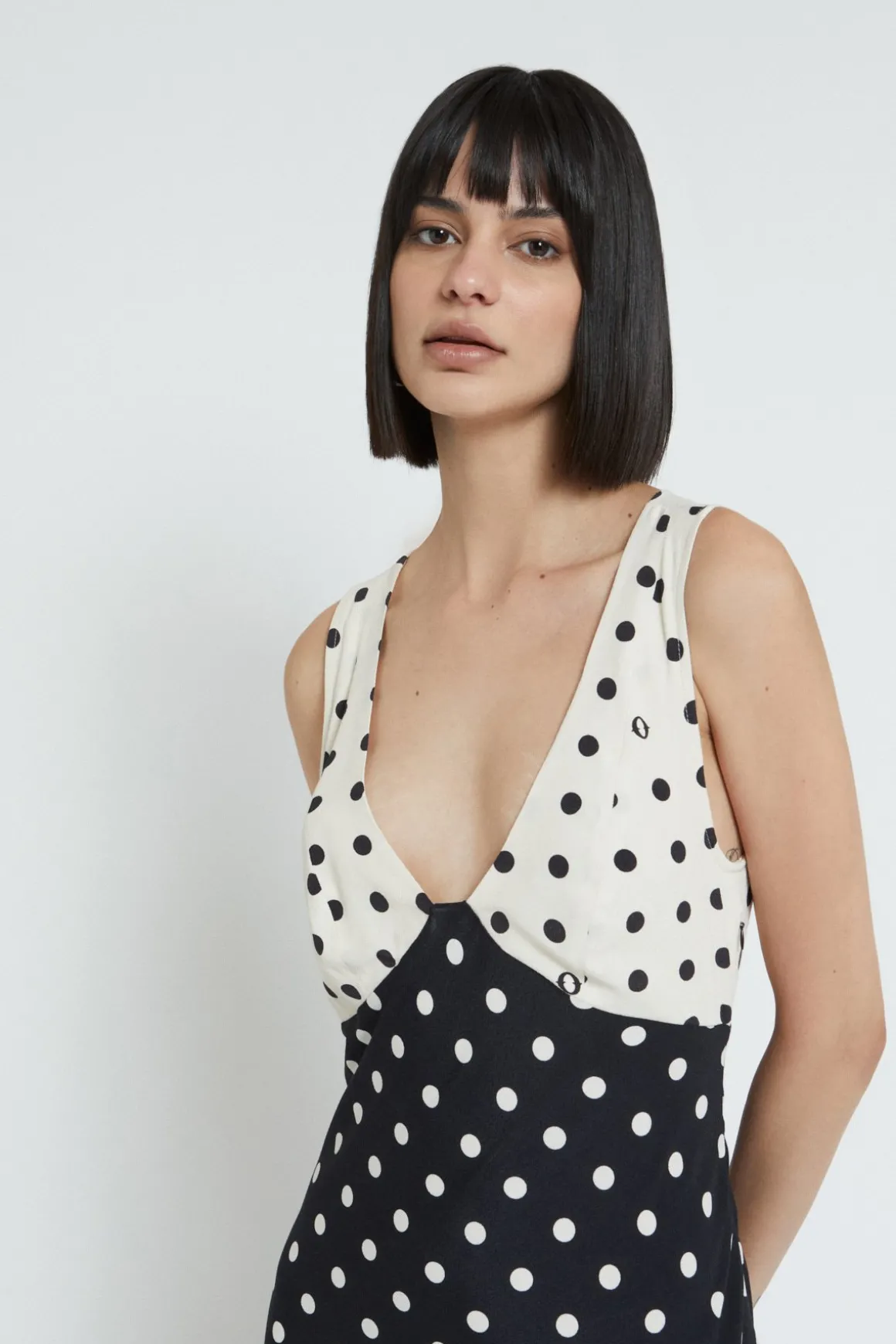 Robe longue en crêpe de viscose