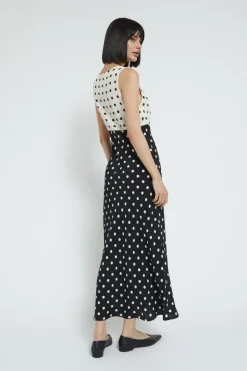 Robe longue en crêpe de viscose