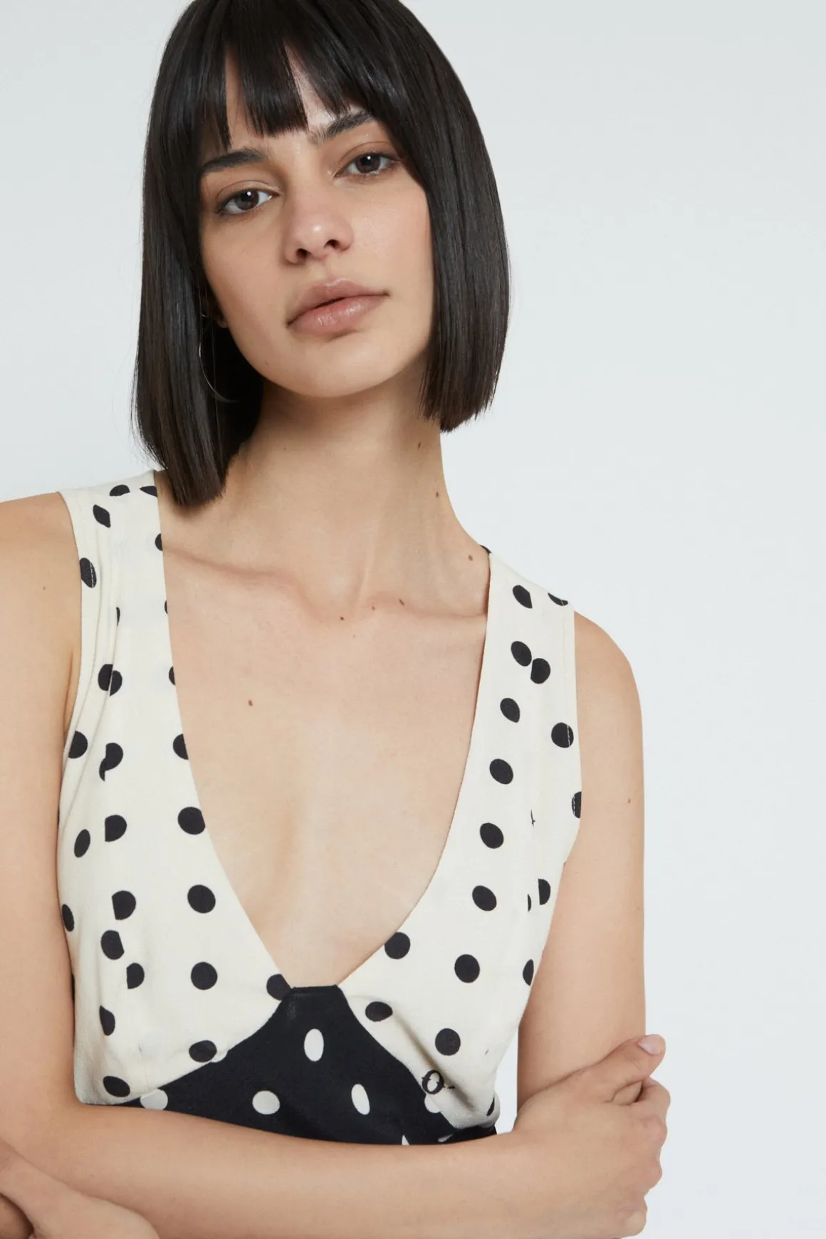 Robe longue en crêpe de viscose