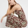 Robe longue en jersey de coton imprimé