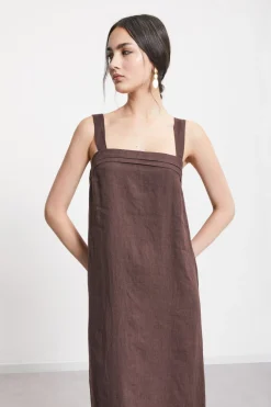 Robe longue en lin