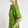 Robe longue en popeline