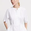 Robe longue en popeline