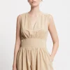Robe longue en popeline