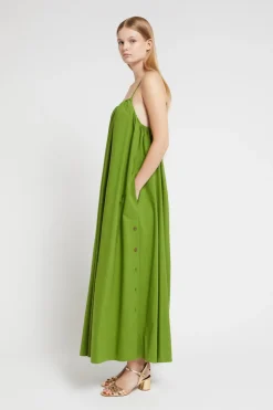 Robe longue en popeline
