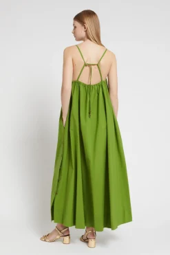 Robe longue en popeline