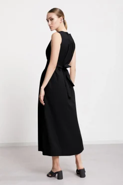 Robe longue en popeline