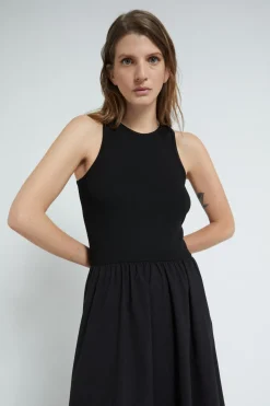 Robe longue en popeline
