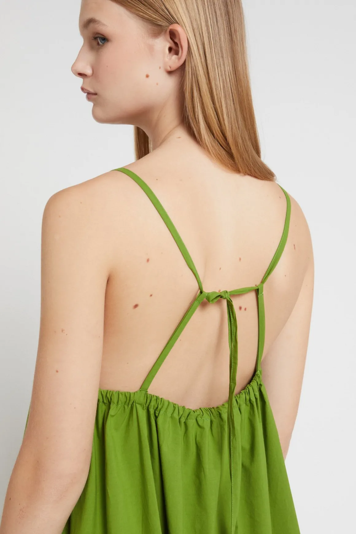 Robe longue en popeline