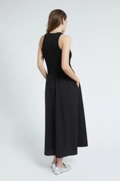 Robe longue en popeline