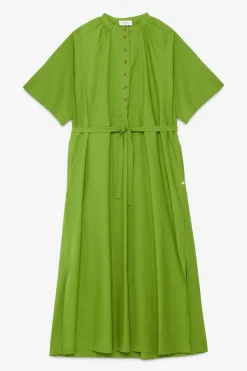 Robe longue en popeline