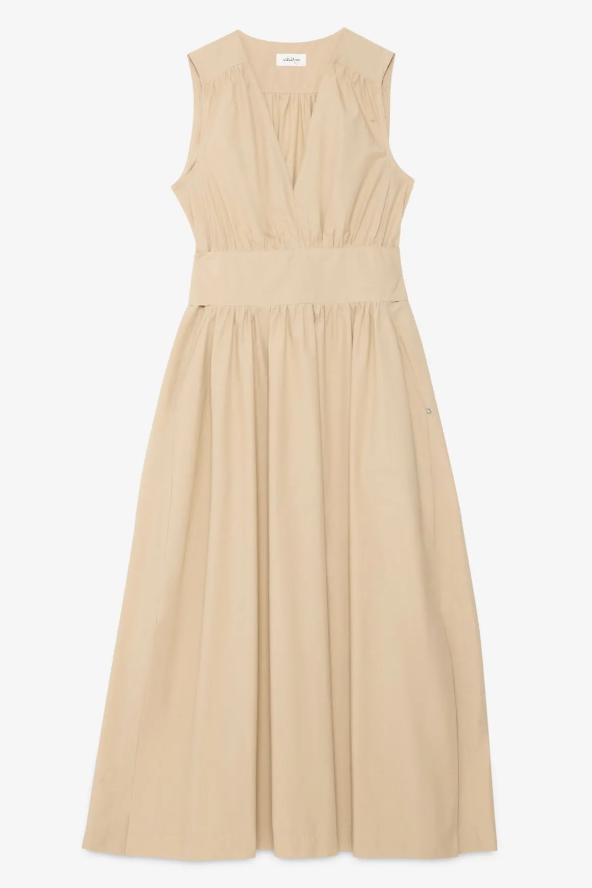 Robe longue en popeline