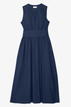 Robe longue en popeline