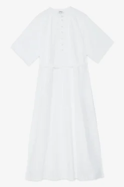 Robe longue en popeline