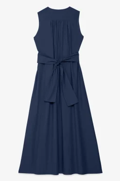 Robe longue en popeline