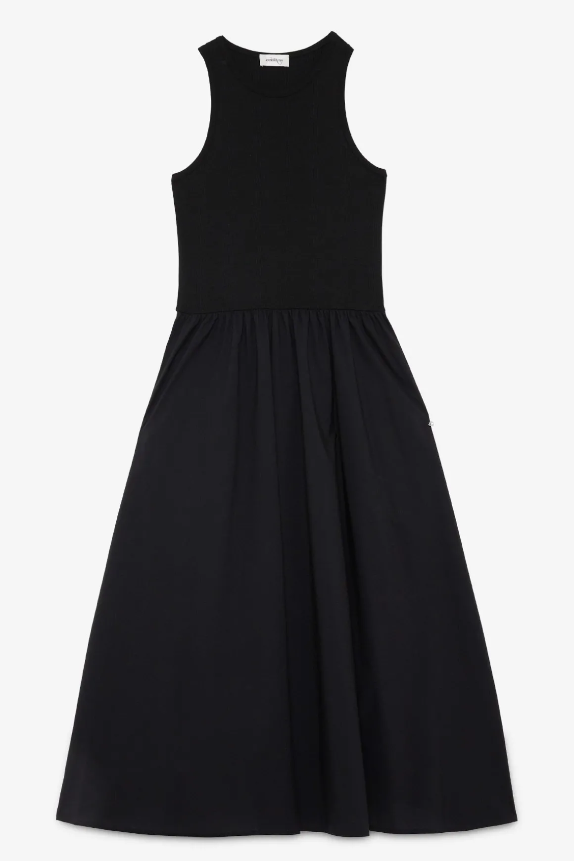 Robe longue en popeline