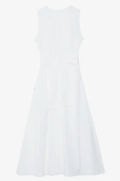 Robe longue en popeline