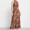 Robe longue en satin de viscose
