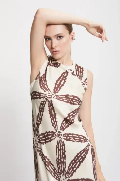 Robe longue en satin de viscose