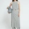 Robe longue en soie mélangée