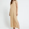 Robe longue en soie mélangée