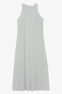 Robe longue en soie mélangée