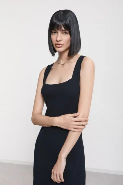 Robe longue en viscose avec franges
