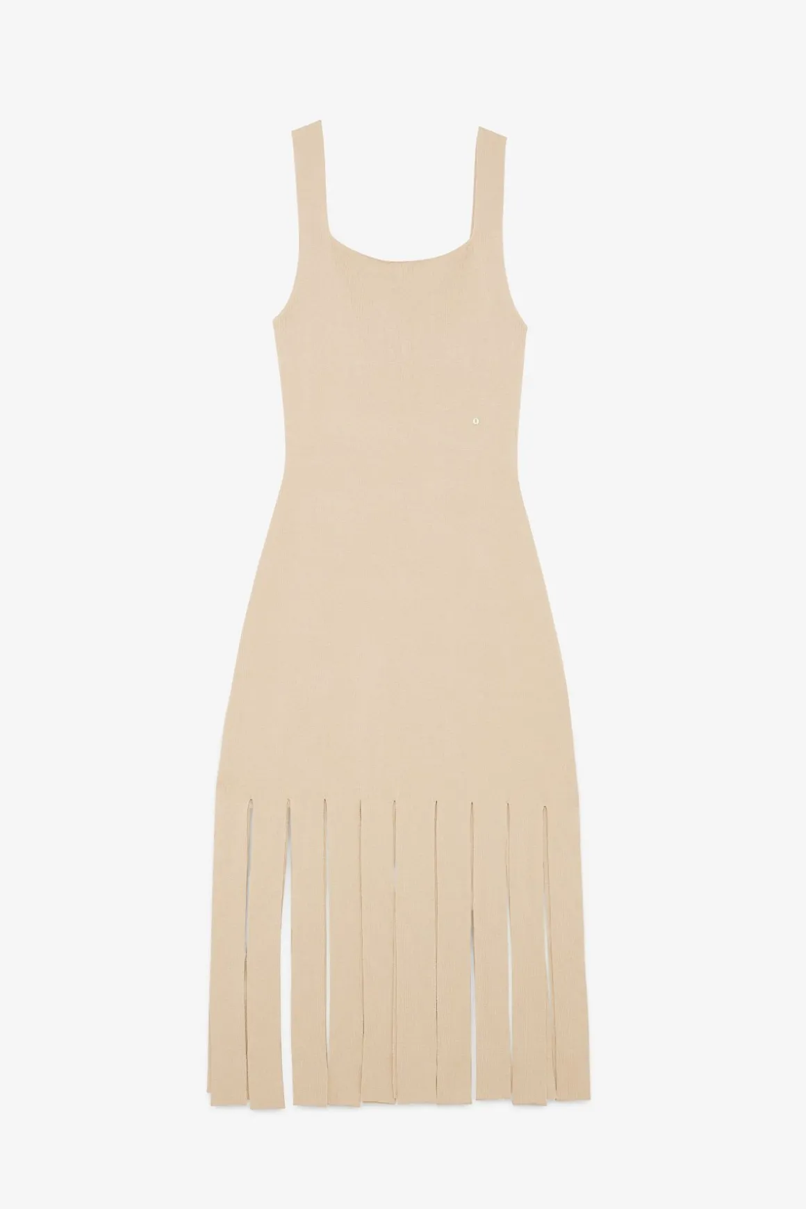 Robe longue en viscose avec franges