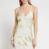 Robe longue en viscose imprimée
