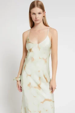 Robe longue en viscose imprimée
