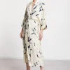 Robe longue en viscose imprimée