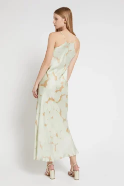 Robe longue en viscose imprimée