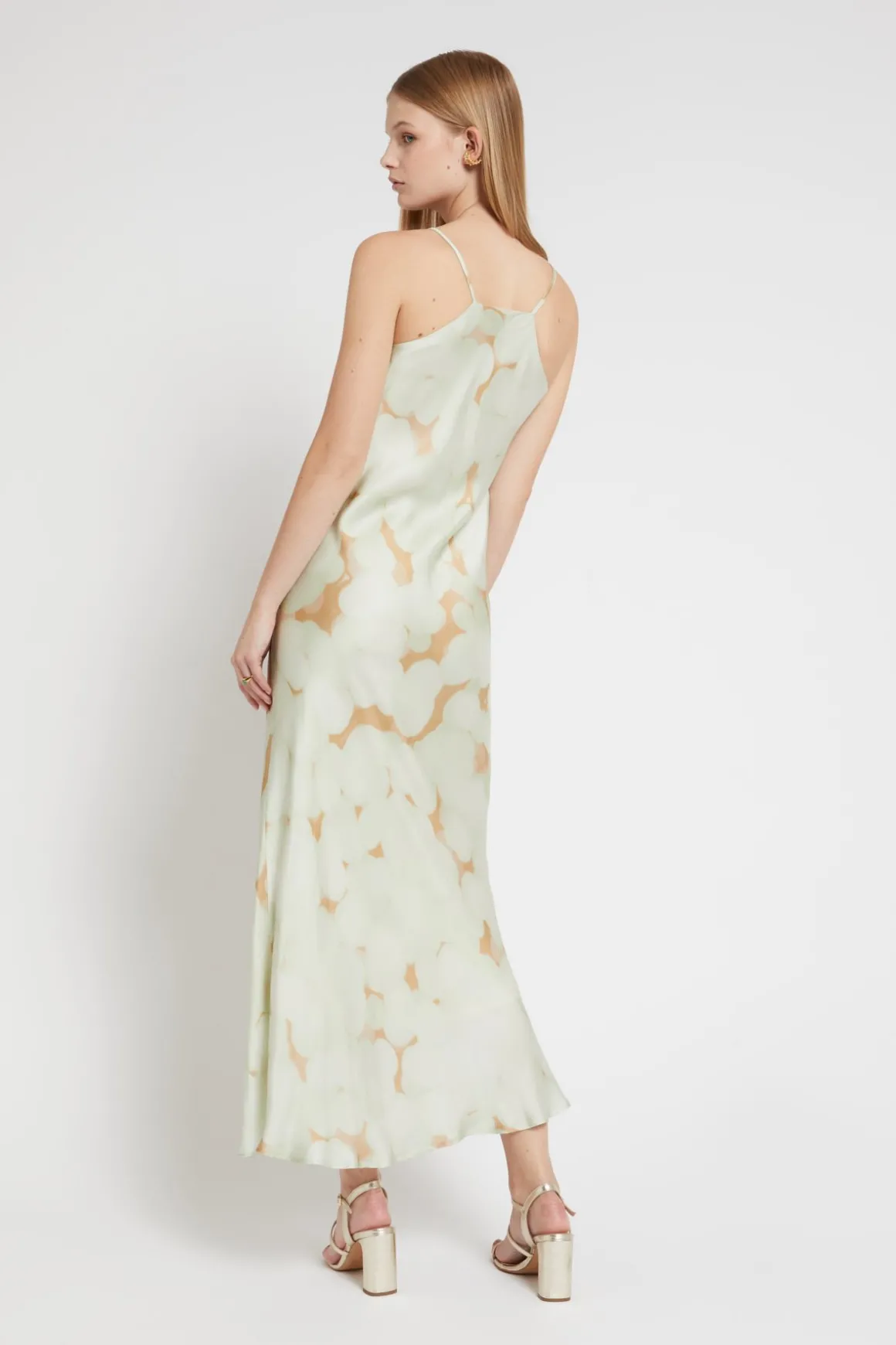 Robe longue en viscose imprimée