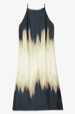 Robe longue en viscose imprimée