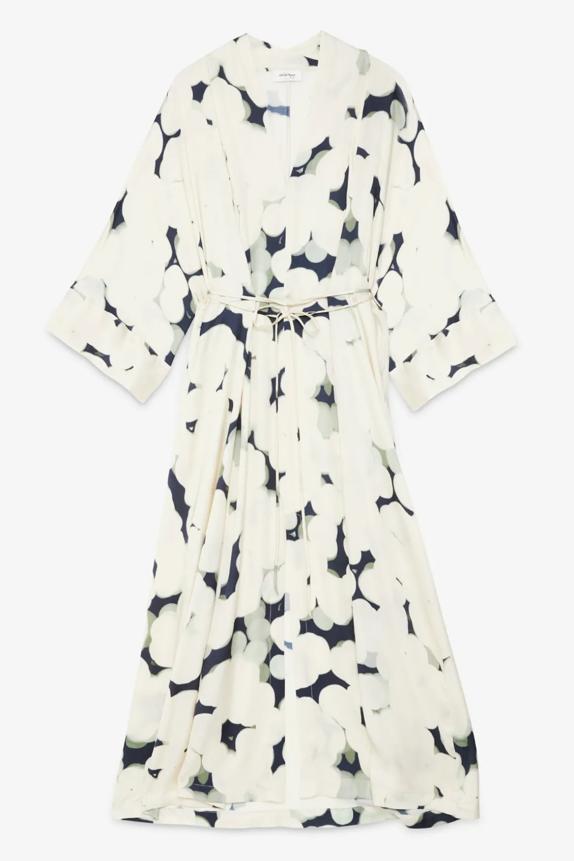 Robe longue en viscose imprimée