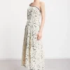 Robe longue épaules asymétriques en viscose