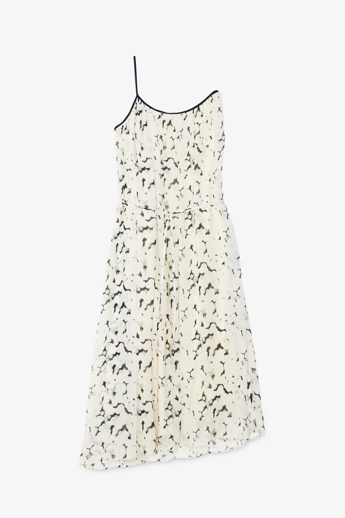 Robe longue épaules asymétriques en viscose
