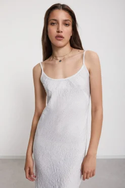 Robe longue style lingerie en viscose