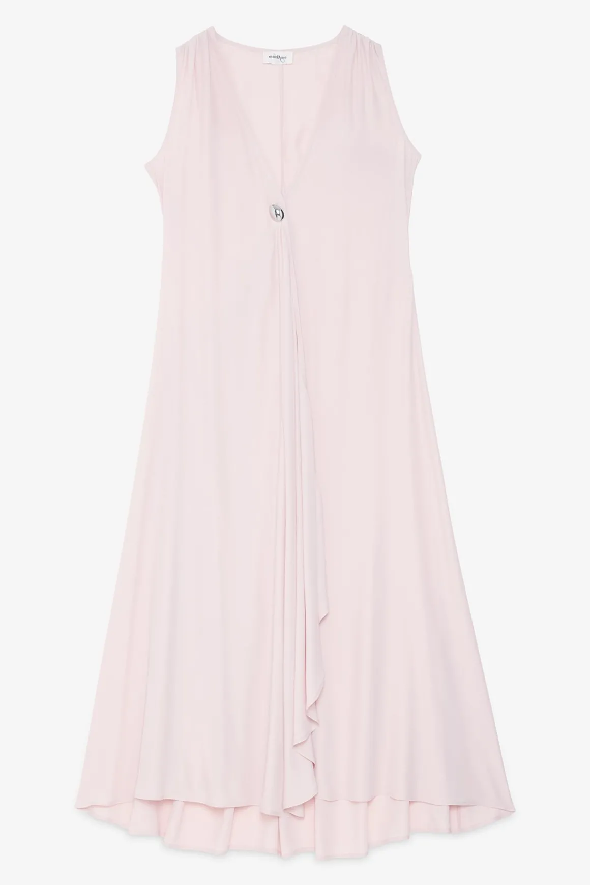 Robe midi avec encolure superposée
